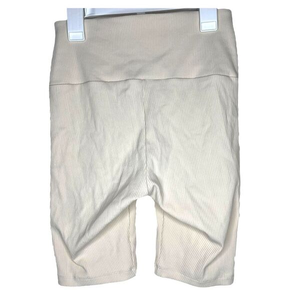 Susana Monaco Rib Biker Short in Cream Small - Picture 6 of 9